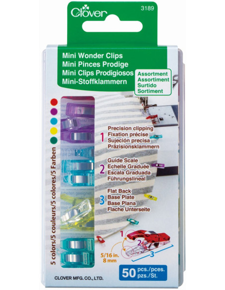 Scatola 50 mini mollette Prodige Clover - Assortimento
