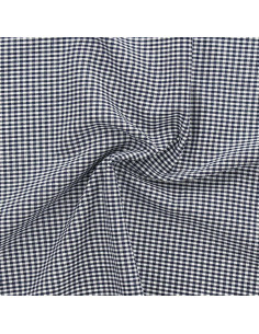 Tessuto Vichy a quadretti - Blu marino
