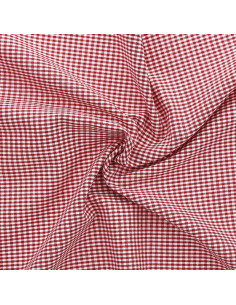 Tessuto Vichy a quadretti piccoli - Rosso