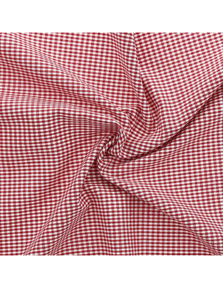 Tessuto Vichy a quadretti piccoli - Rosso