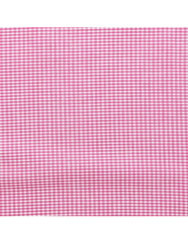 Tessuto Vichy a quadretti piccoli - Fucsia