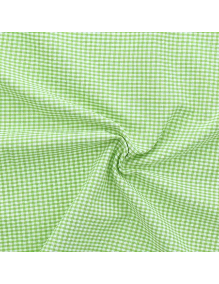 Tessuto Vichy a quadretti piccoli - Verde anice