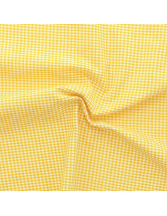 Tessuto Vichy a quadretti piccoli - Giallo