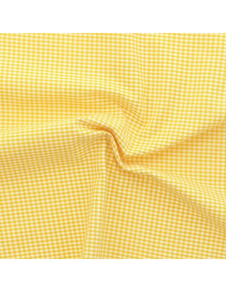 Tessuto Vichy a quadretti piccoli - Giallo