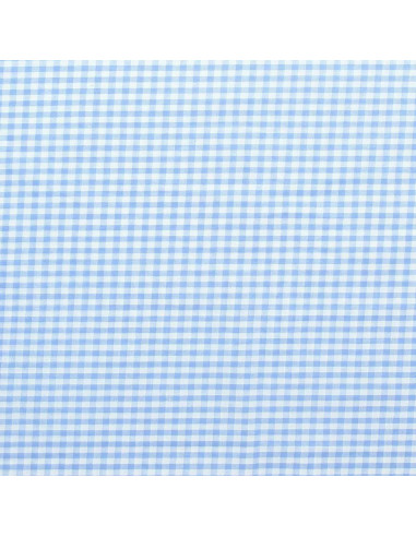 Tessuto Vichy a grandi quadri - Azzurro chiaro