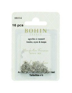 Graffette metalliche a molla Bohin - Argento 2