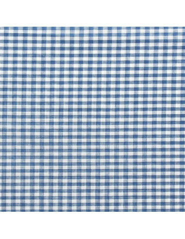Tessuto Vichy a grandi quadri - Blu jeans
