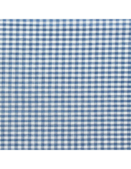 Tessuto Vichy a grandi quadri - Blu jeans