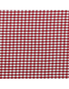 Tessuto Vichy a grandi quadri - Rosso 2