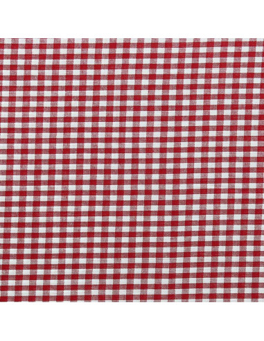 Tessuto Vichy a grandi quadri - Rosso