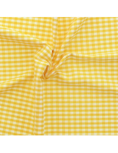 Tessuto Vichy a grandi quadri - Giallo