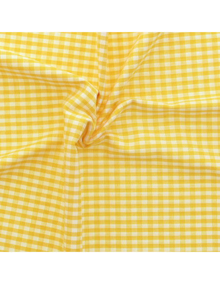 Tessuto Vichy a grandi quadri - Giallo