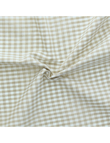 Tessuto Vichy a grandi quadri - Beige