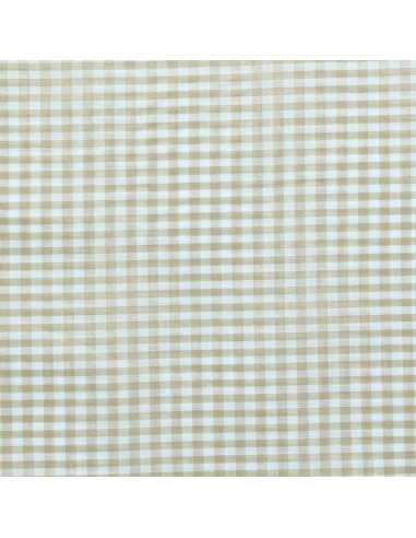 Tessuto Vichy a grandi quadri - Beige