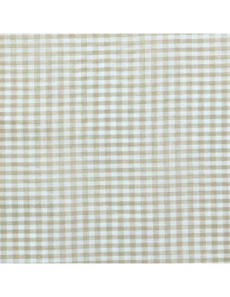 Tessuto Vichy a grandi quadri - Beige