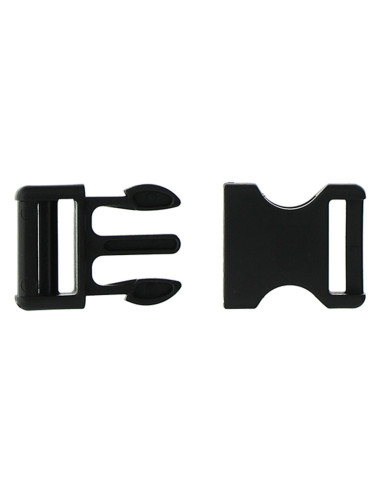 Fibbia banana 20 mm - Nero