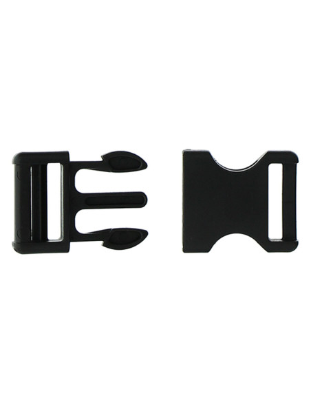 Fibbia banana 20 mm - Nero