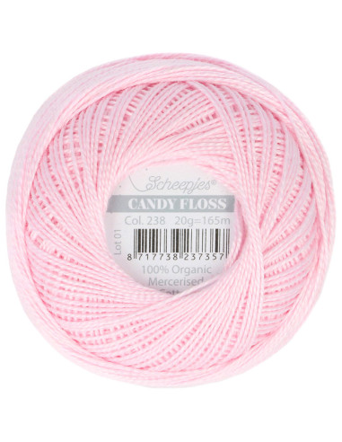 Gomitolo di cotone perlato Scheepjes Candy Floss