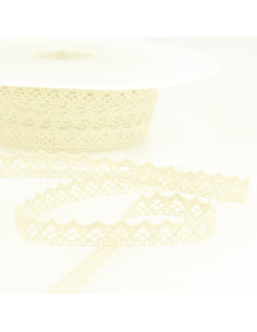 Pizzo di cotone fine - Ecru