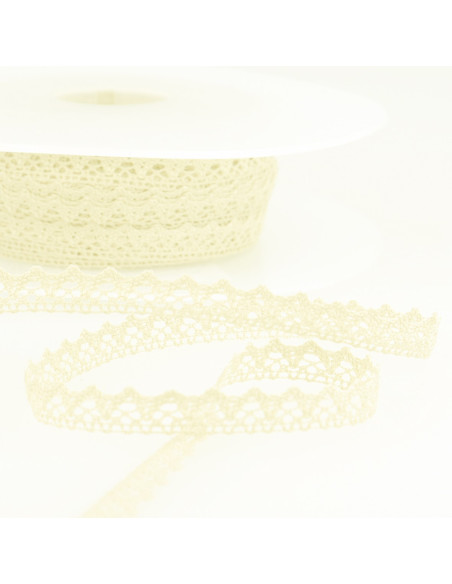 Pizzo di cotone fine - Ecru