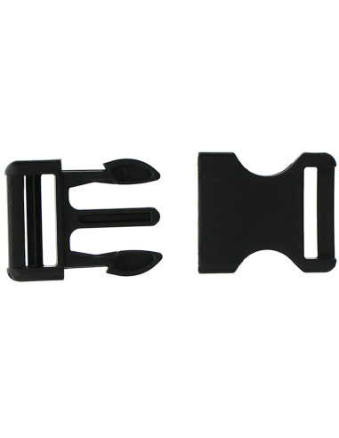 Fibbia banana 25 mm - Nero