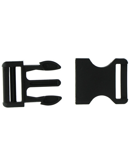Fibbia banana 25 mm - Nero