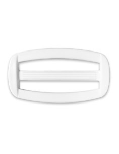 Fibbia scorrevole in plastica bianca 40 mm