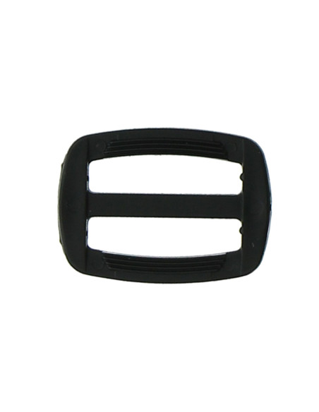 Fibbia scorrevole in plastica nera 25 mm