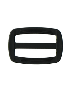 Fibbia scorrevole in plastica nera 30 mm