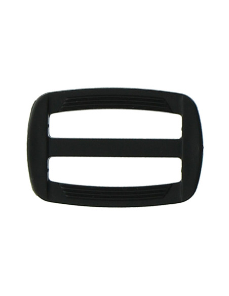 Fibbia scorrevole in plastica nera 30 mm