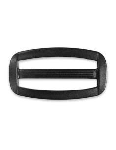 Fibbia scorrevole in plastica nera 40 mm