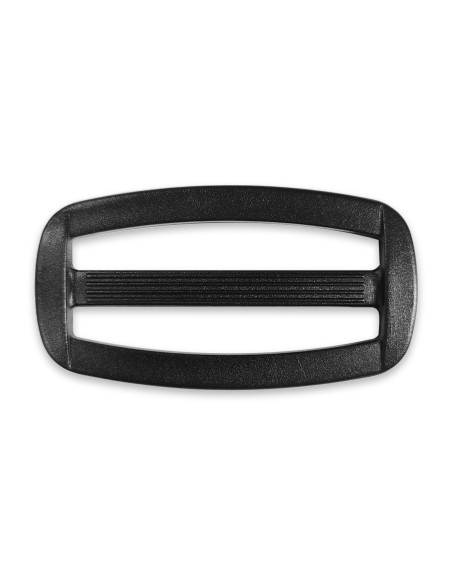 Fibbia scorrevole in plastica nera 40 mm