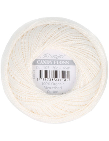 Gomitolo di cotone perlato Scheepjes Candy Floss