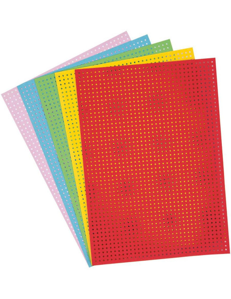 Set di 10 fogli di cartone da ricamo - Colori