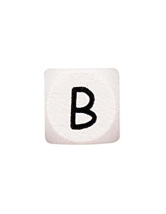 Perla lettera cubo alfabeto in legno bianco 2