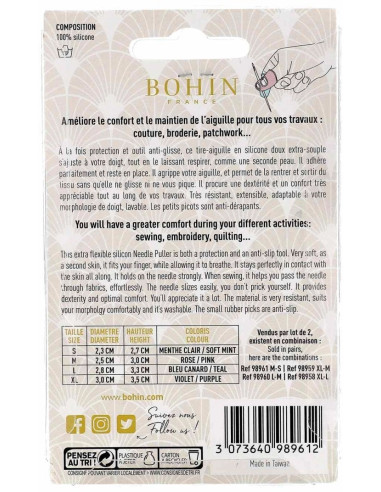Ditale tira-aghi in silicone Bohin