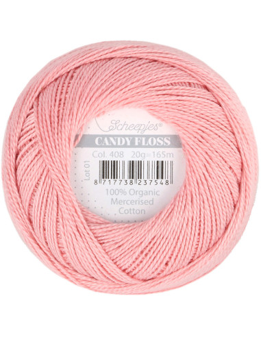 Gomitolo di cotone perlato Scheepjes Candy Floss