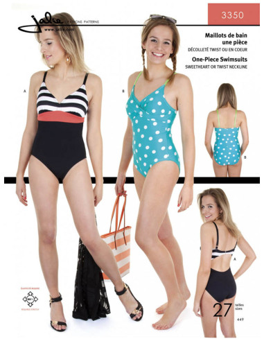 Modello di costumi da bagno interi - Jalie 3350