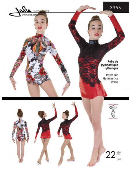Modello di abito per ginnastica ritmica - Jalie 3356