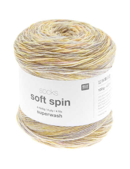 Filato per calze Soft Spin Rico Design