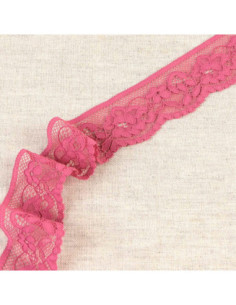 Pizzo elastico floreale - Lilla 2