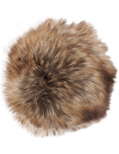 Pompon in finta pelliccia 10 cm - Marrone premium