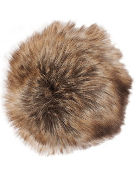 Pompon in finta pelliccia 10 cm - Marrone premium
