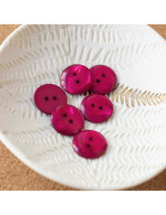 Bottone Sparkle 2 fori - Fucsia