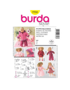 Modello di abiti per bambole - Burda 7753