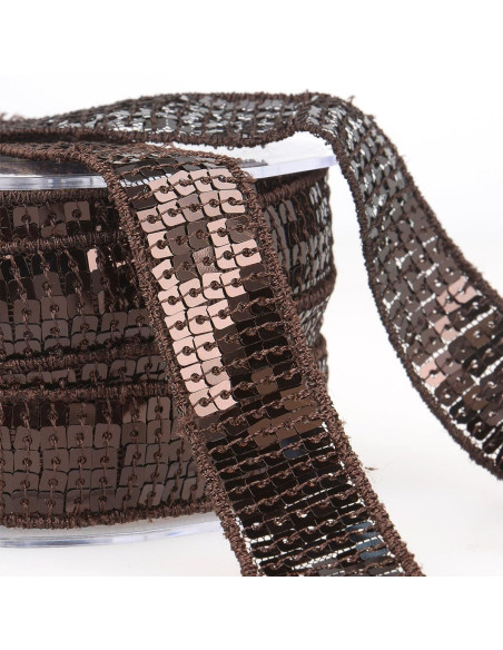 Paillettes a metro - Marrone scuro