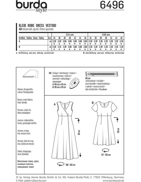 Modello di abito - Burda 6496