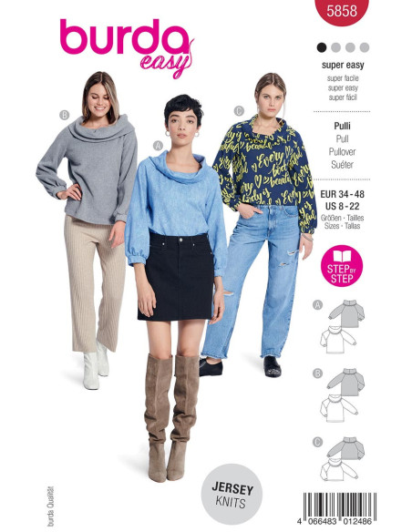 Modello di maglione - Burda 5858
