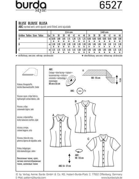 Modello di camicetta - Burda 6527