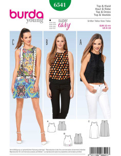 Modello per top e abito - Burda 6541